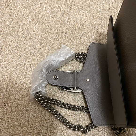 GUCCI Calfskin Dionysus Bag Dusty Grey Authentic Leather Handbag - Picture 5 of 9
